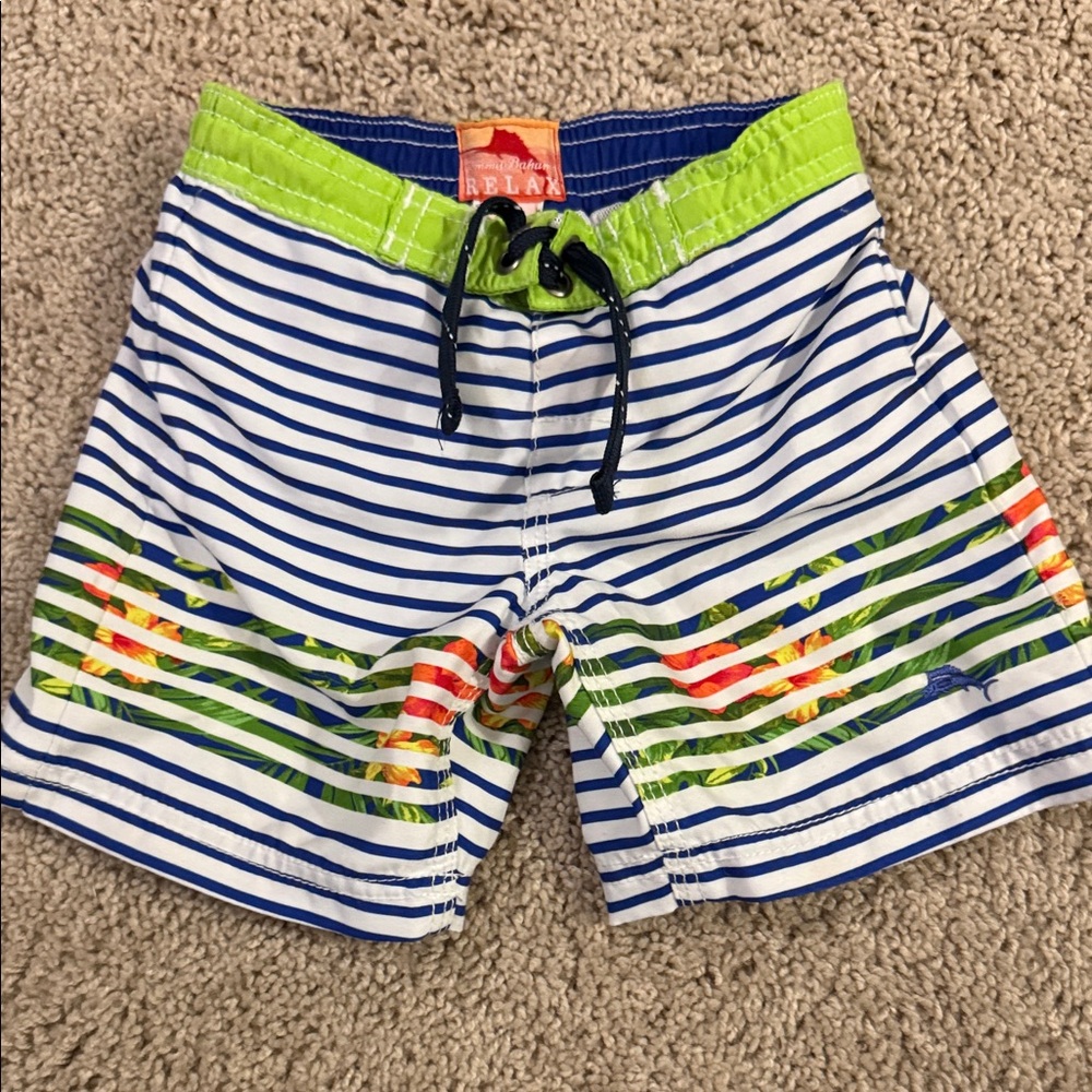 Tommy Bahama Blue and Green Swim Shorts
